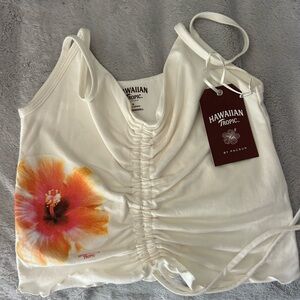 Pacsun Women's White Floral Top